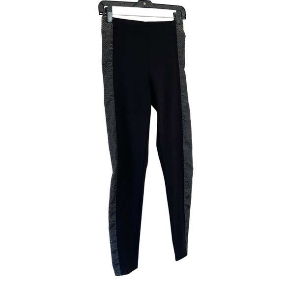 SAVE THE QUEEN Women's Size Small Black Textured Panels Pull-On Leggings Pants - Picture 9 of 9